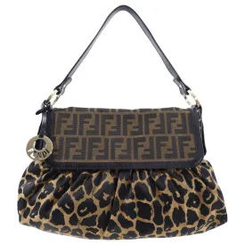 Fendi Monogram Zucca and Leopard Chef Bag