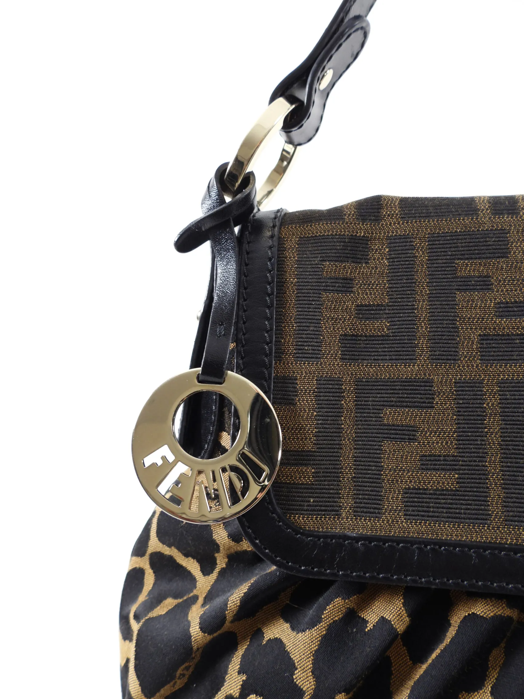 Fendi Monogram Zucca and Leopard Chef Bag