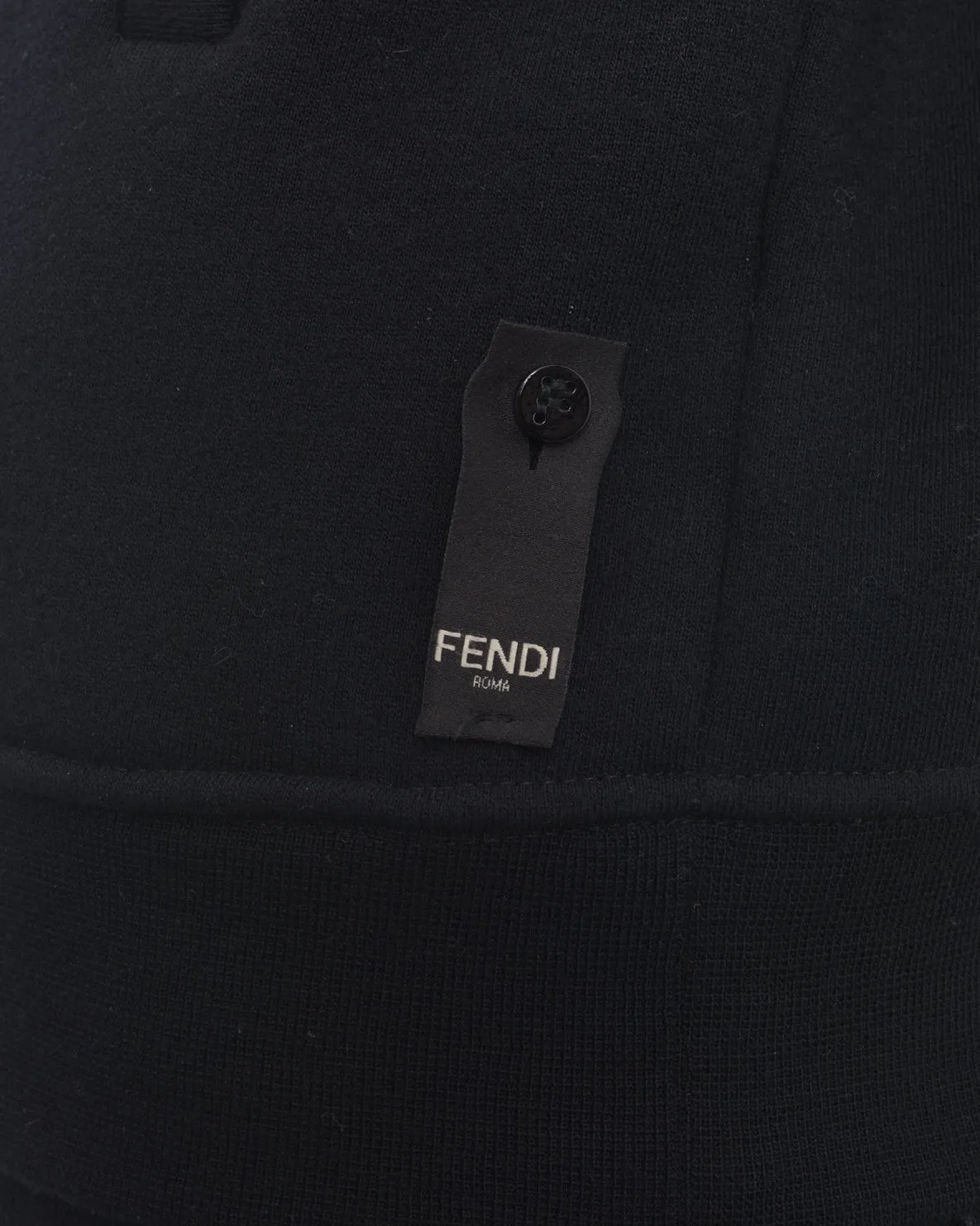 Fendi Monster Black Hoodie Sweatshirt with Yellow Eyes - 48