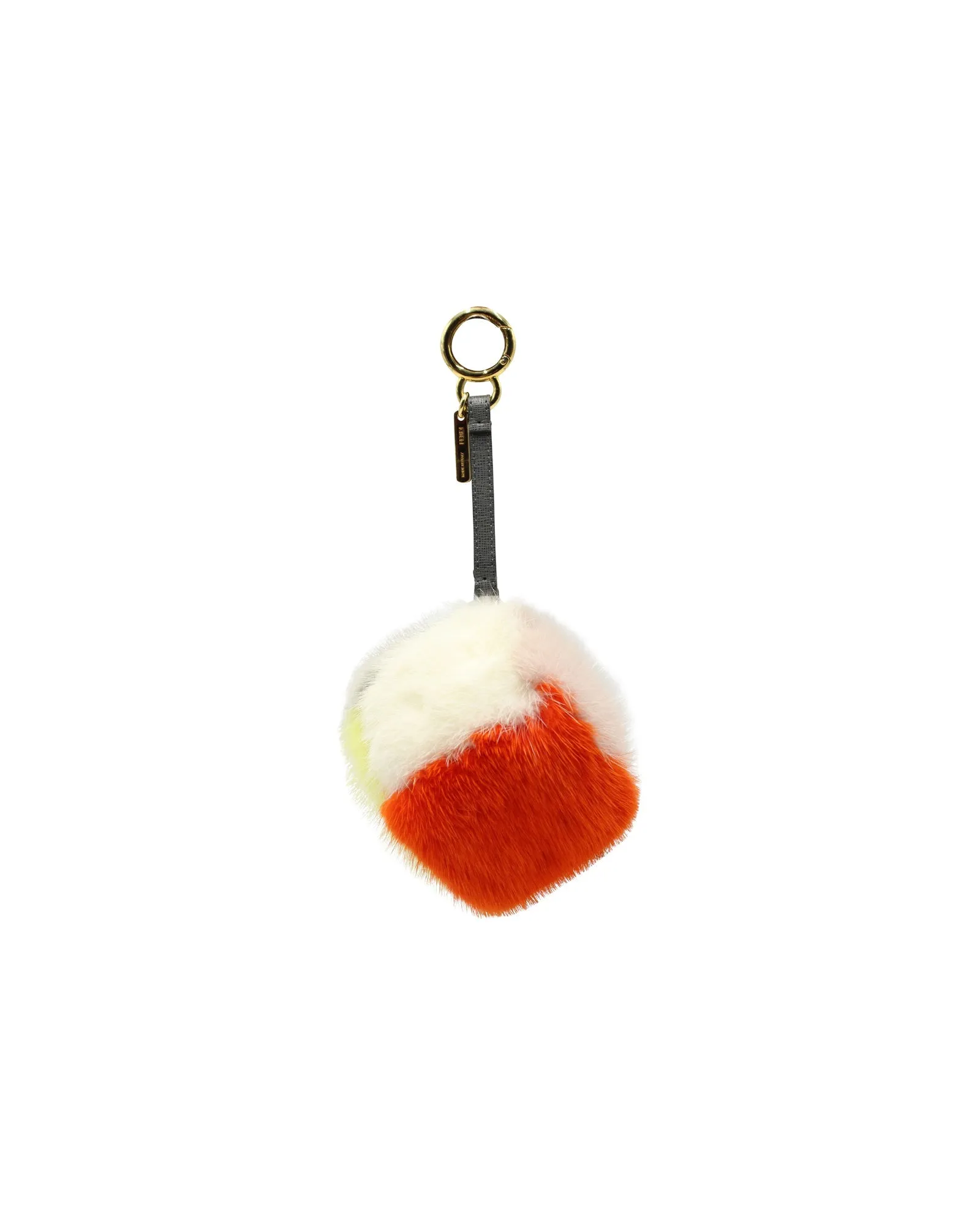 Fendi Pom Pom Bag Charm in Multicolor Faux Fur