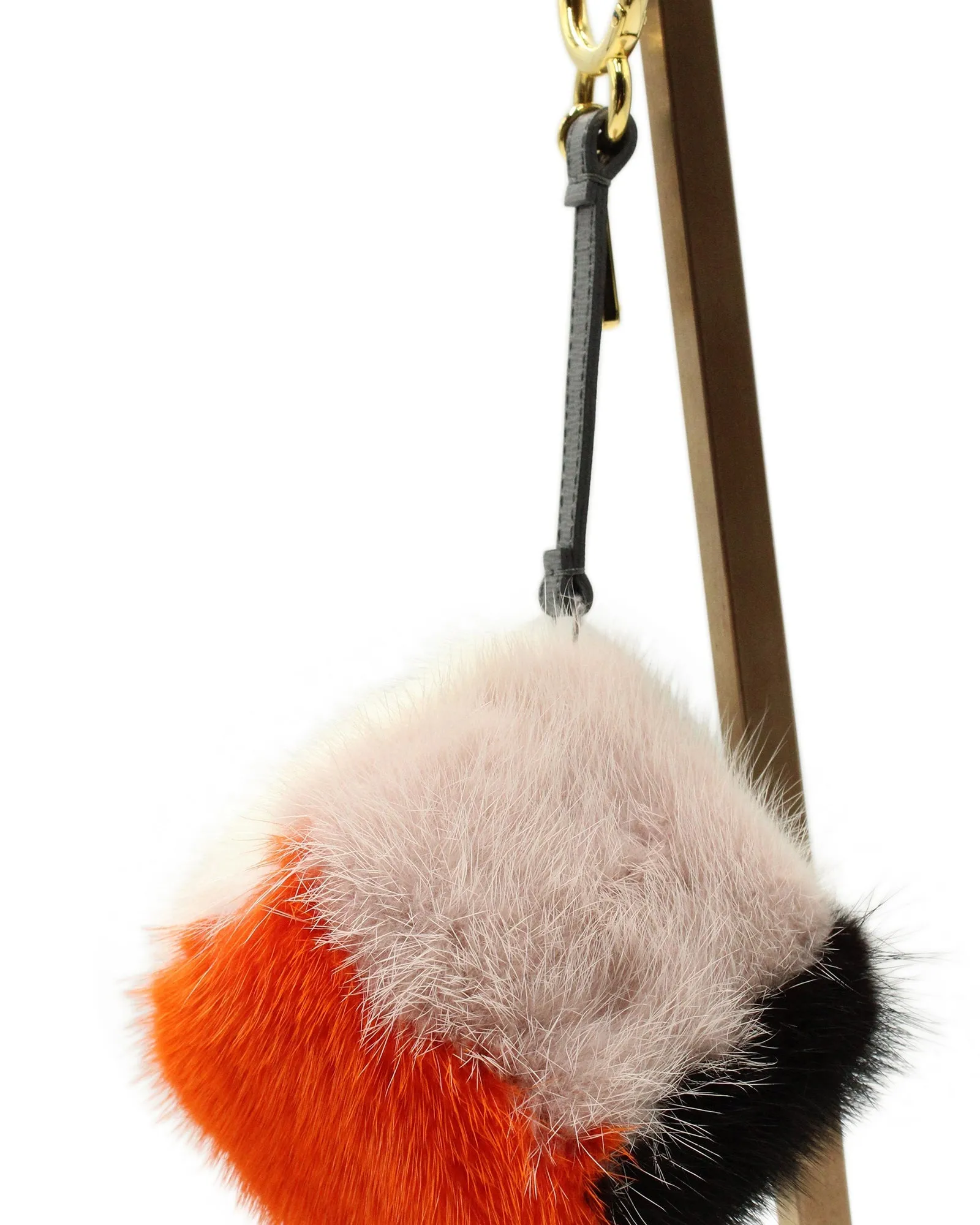 Fendi Pom Pom Bag Charm in Multicolor Faux Fur