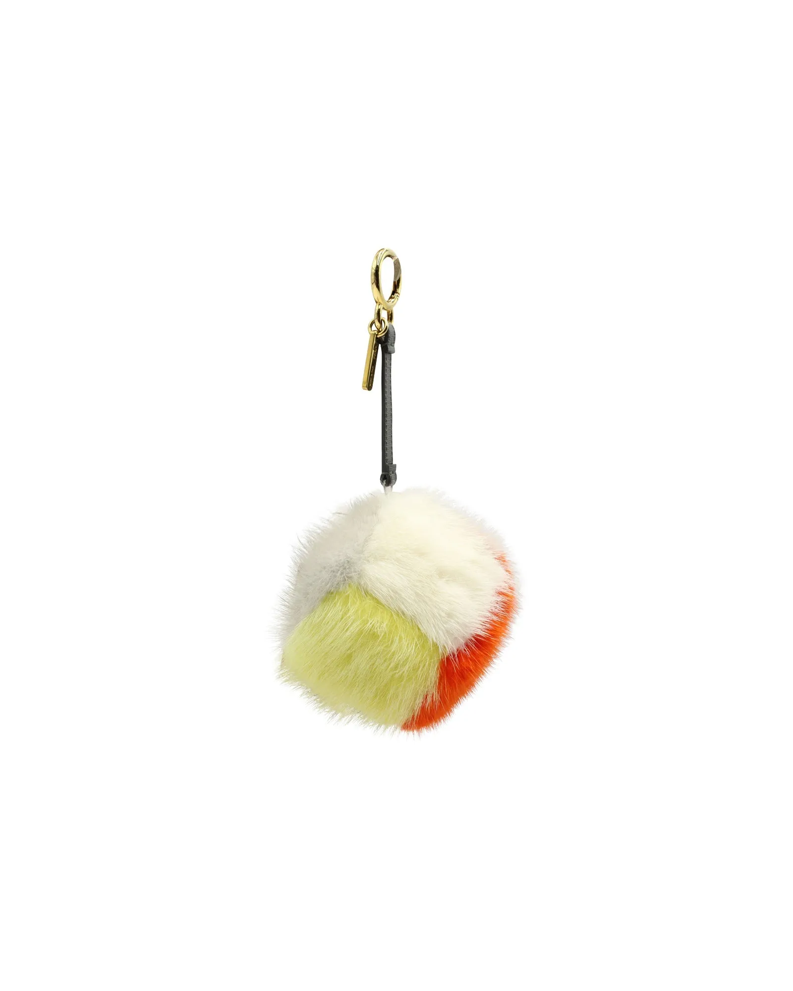 Fendi Pom Pom Bag Charm in Multicolor Faux Fur