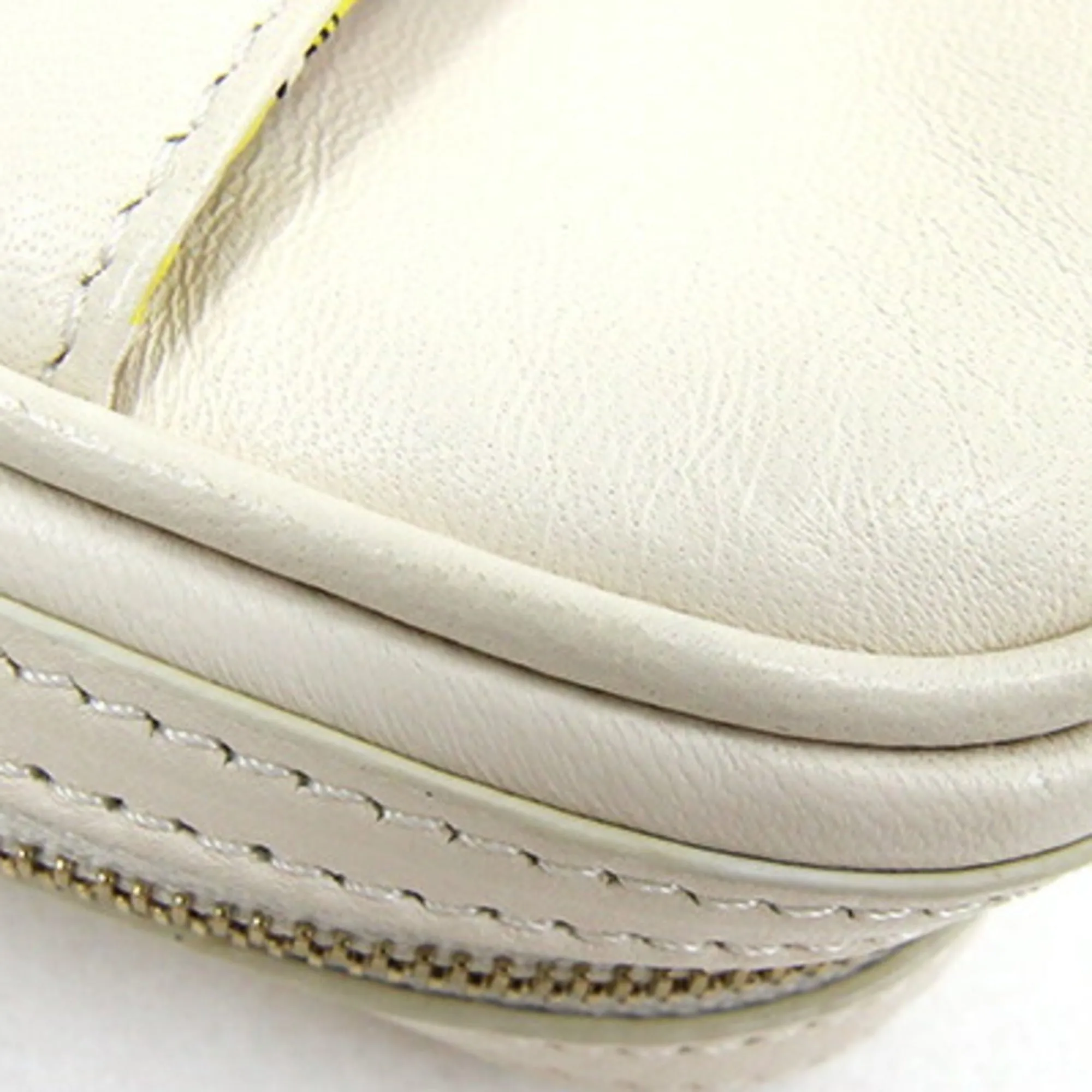 FENDI Pouch Ivory Leather Ladies White