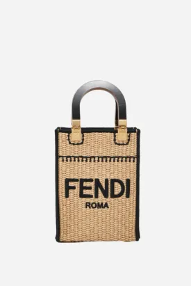 Fendi Sunshine Raffia Mini Tote Bag