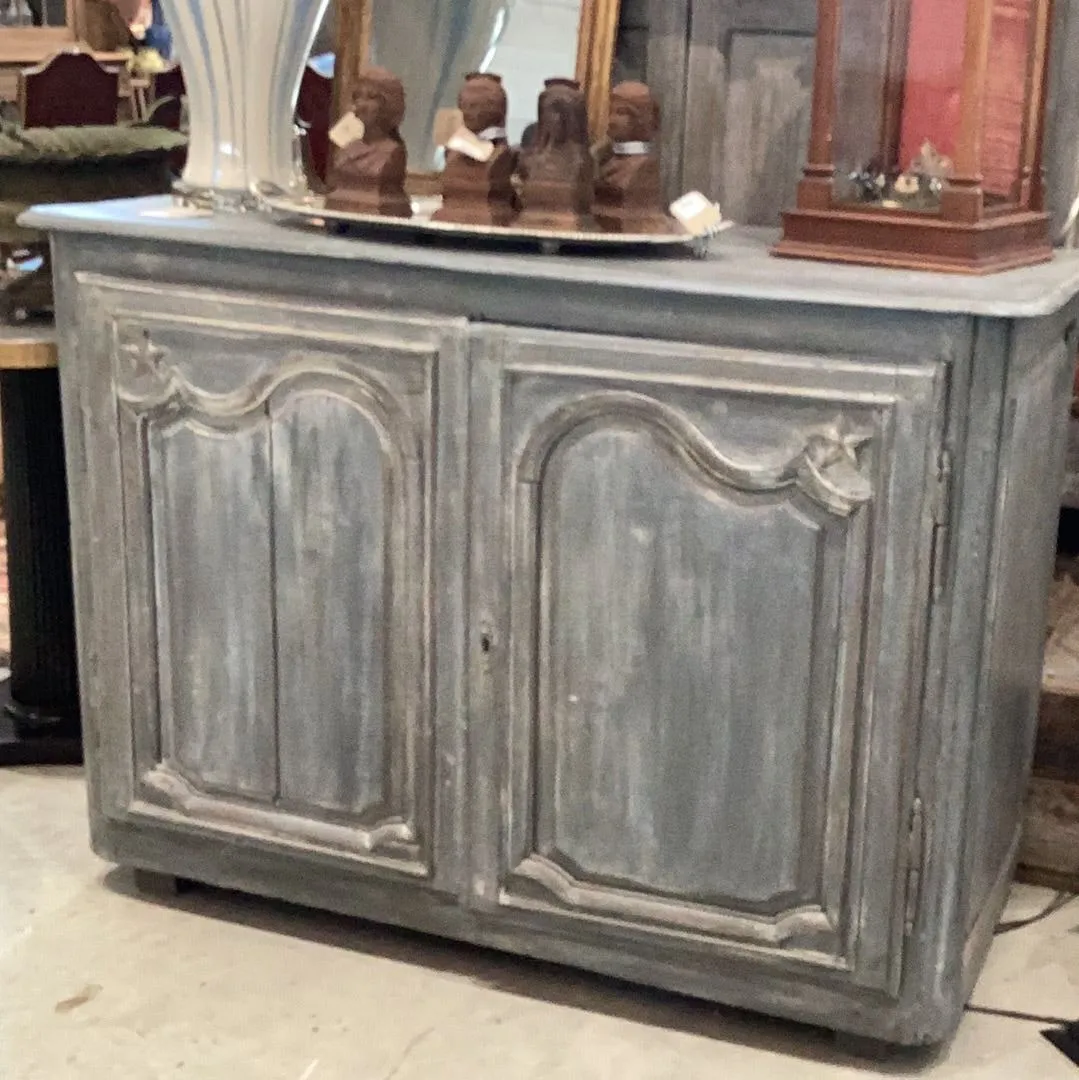 French Grey Buffet Cabinet or Sideboard