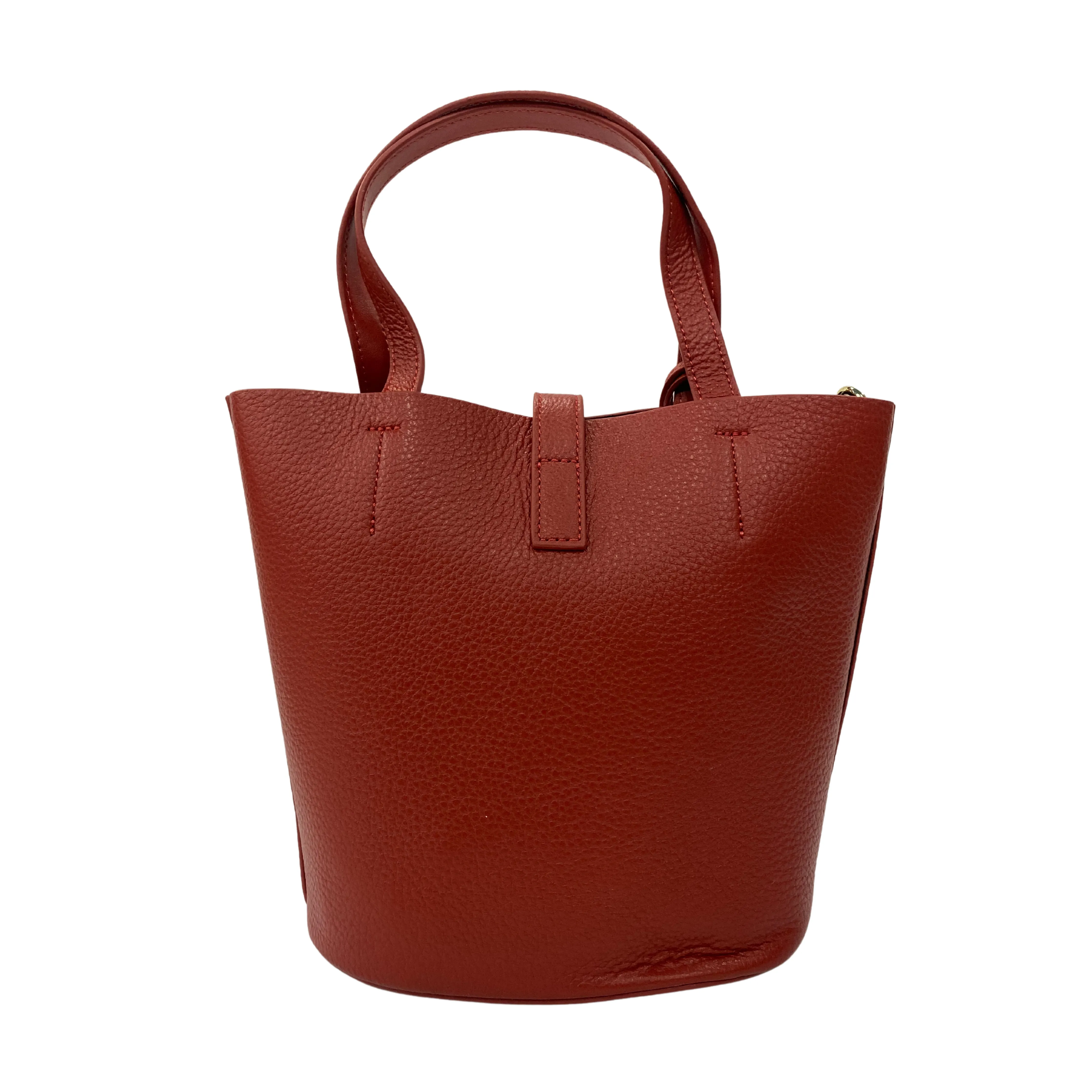 Genuine Leather Bucket Bag - Multiple Colors