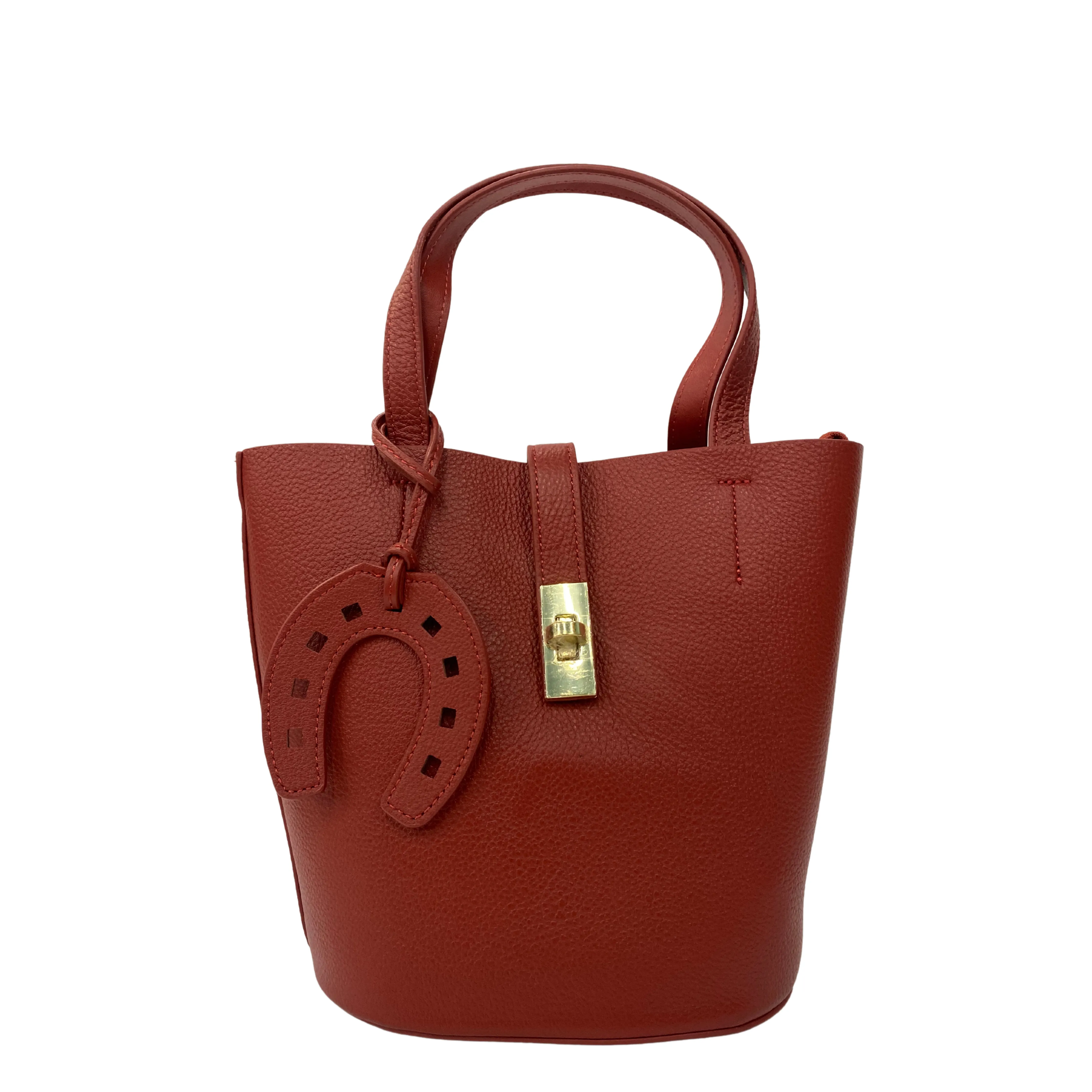 Genuine Leather Bucket Bag - Multiple Colors