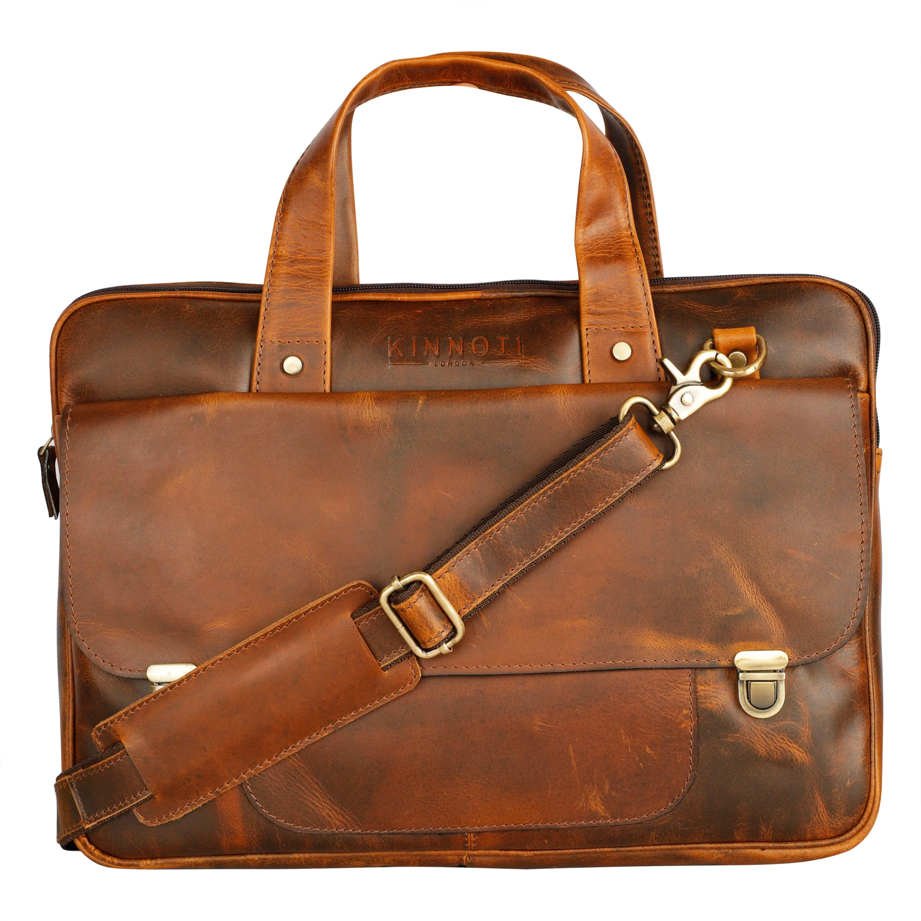 Genuine Leather Executive Briefcase Luxury Laptop Bag