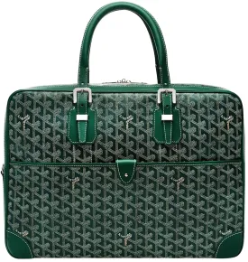 Goyard 'Ambassade MM' Green Briefcase