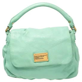 Green Leather Classic Q Lil Ukita Top Handle Bag