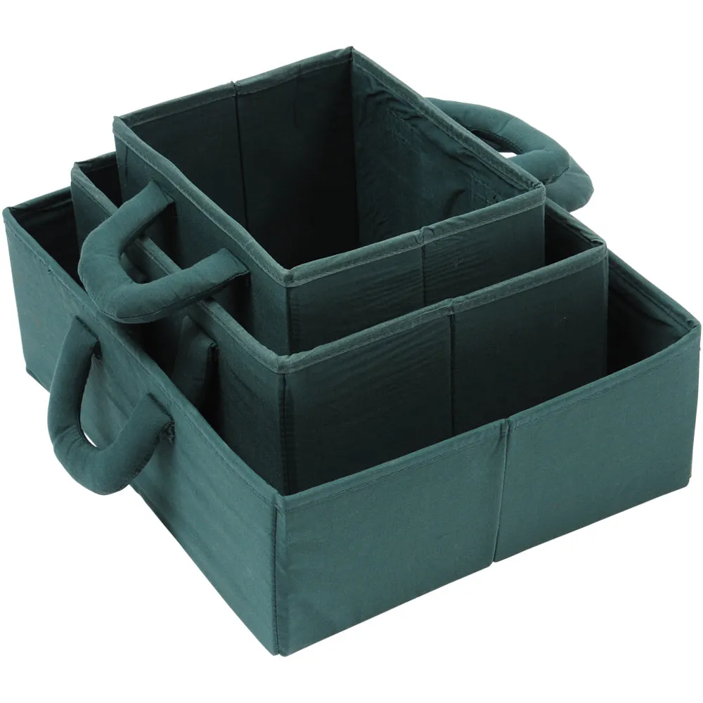 Green Storage Bins - Set of 3