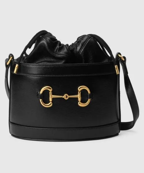 Gucci 1955 Horsebit Bucket Bag Black