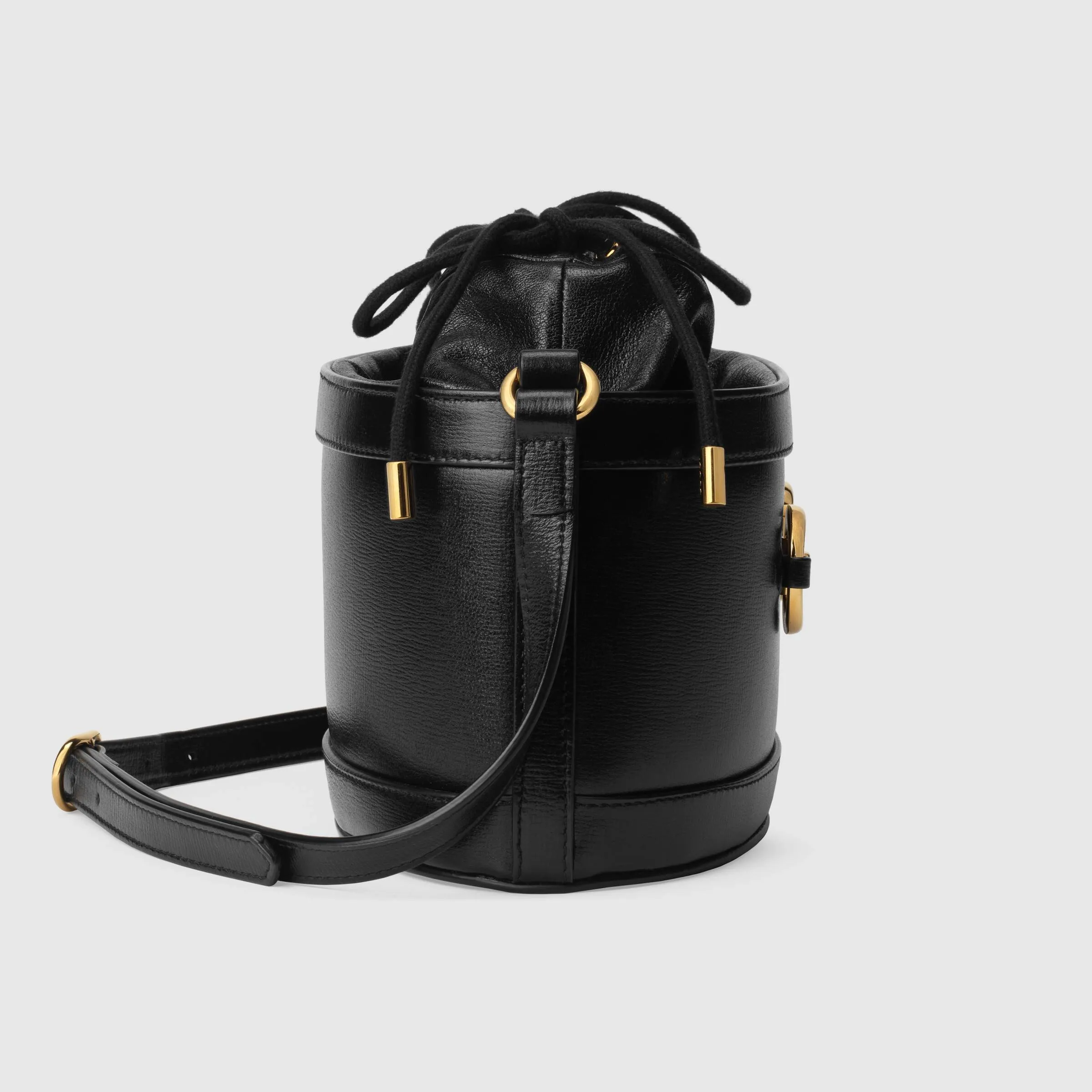 Gucci 1955 Horsebit Bucket Bag Black