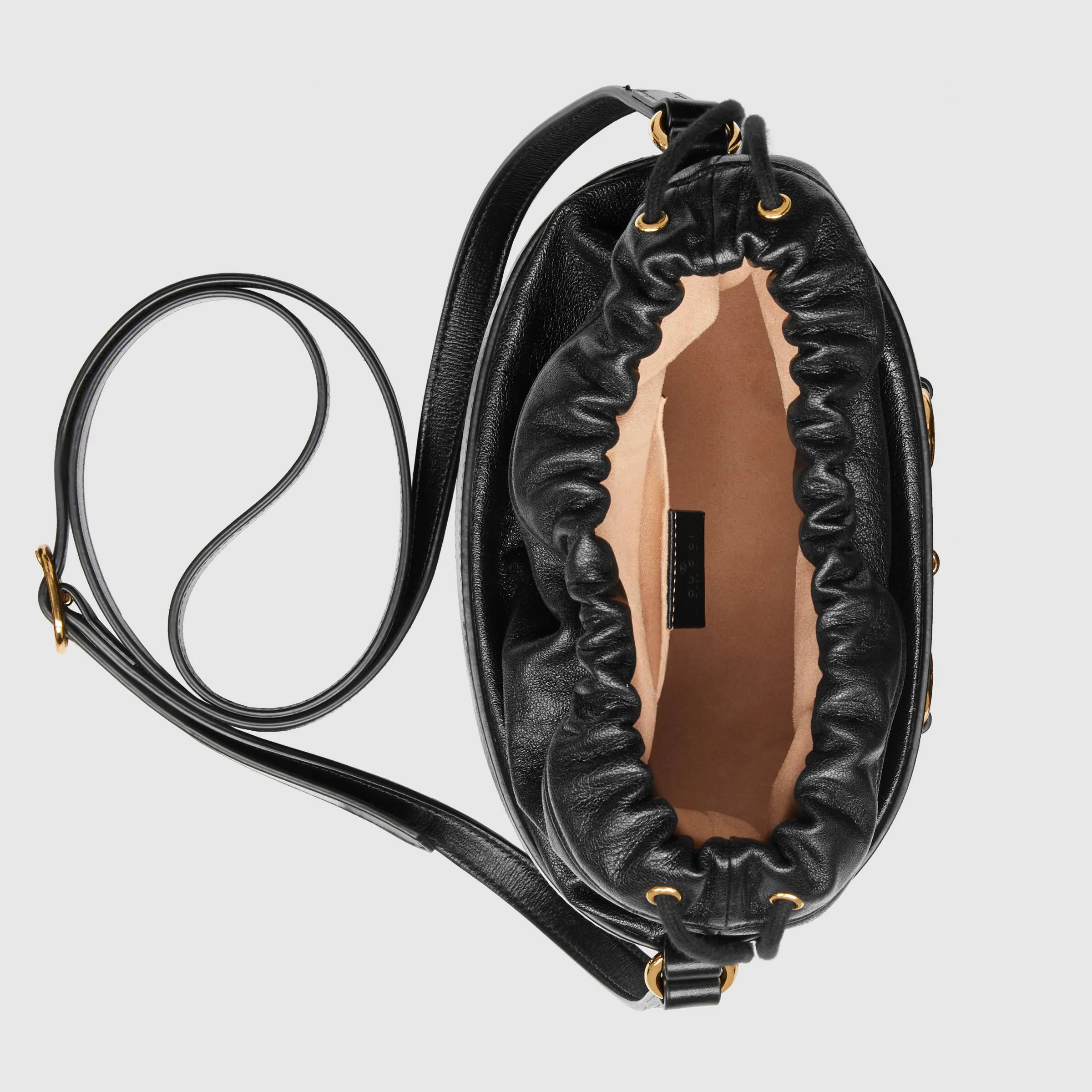 Gucci 1955 Horsebit Bucket Bag Black