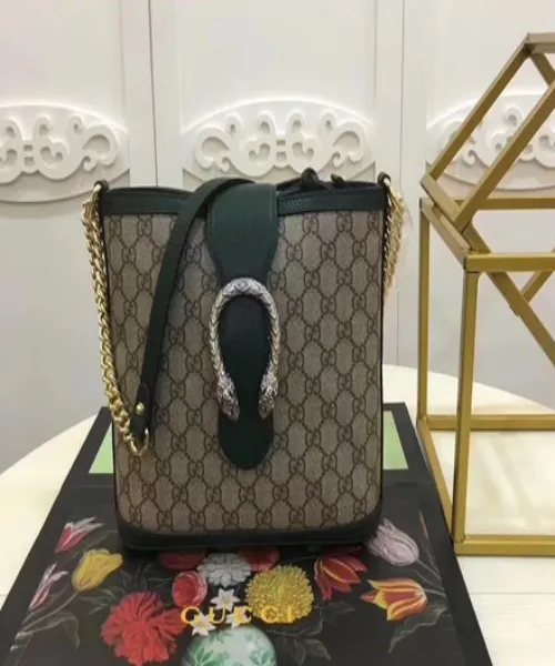 Gucci Dionysus Medium GG Bucket Bag Green