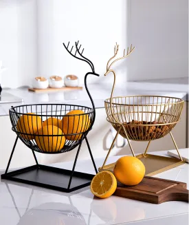 Homeware Creative Living Room Nordic Fruit Plate Basket Storage Basket Iron Art