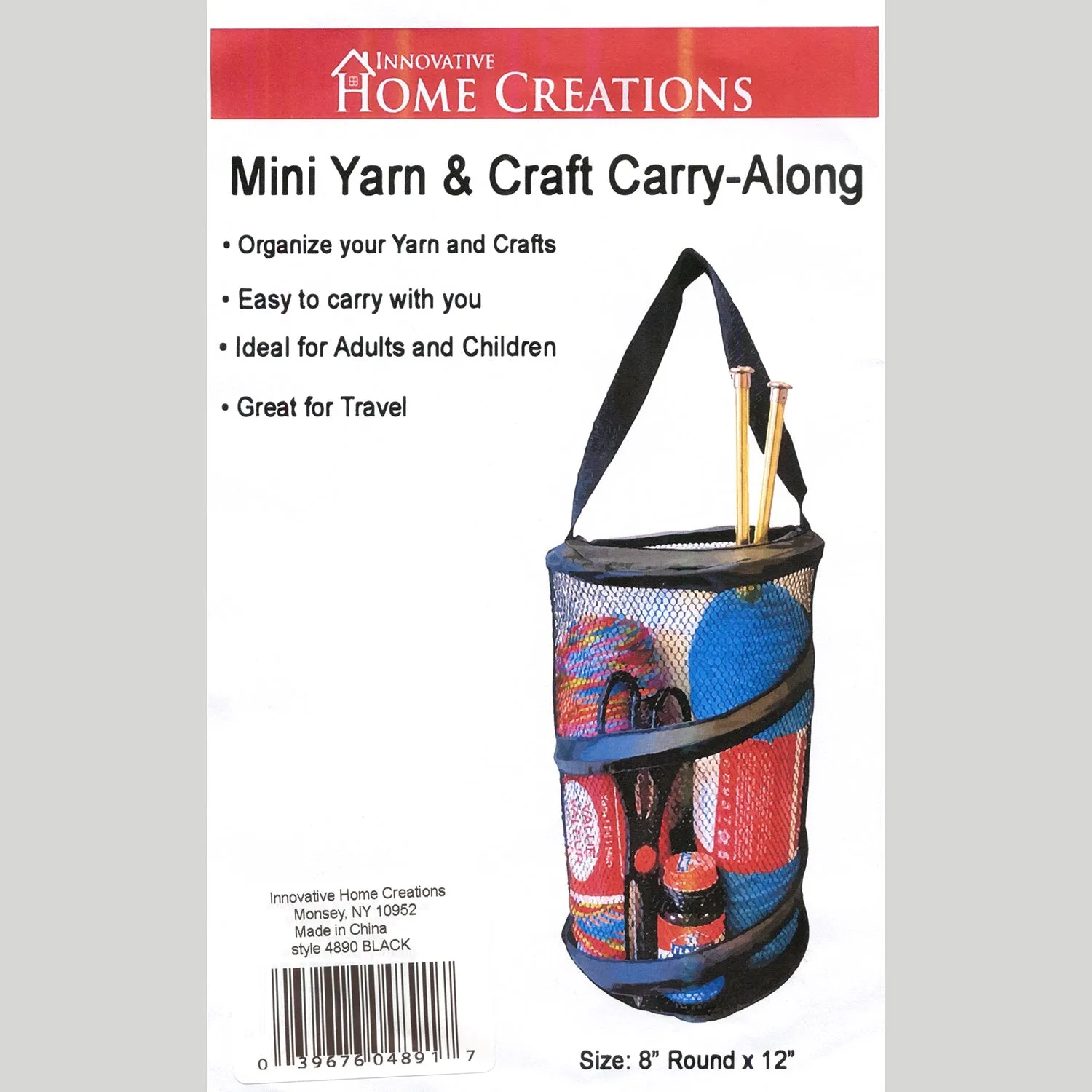 Innovative Home Creations Mini Yarn and Craft Carry Along - Black