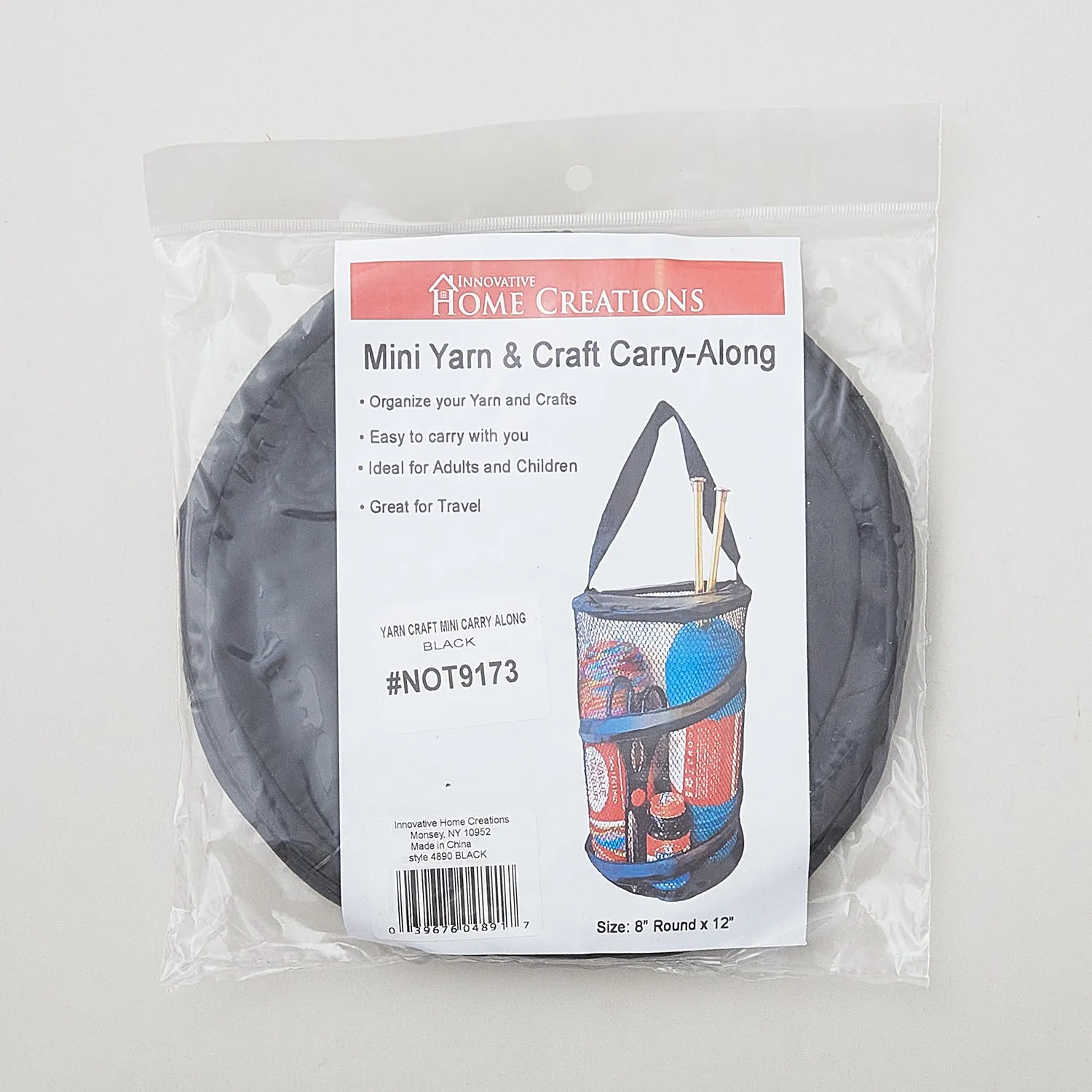 Innovative Home Creations Mini Yarn and Craft Carry Along - Black