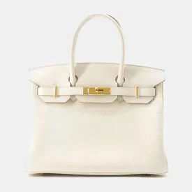 Ivory Togo Leather Birkin 25 Bag