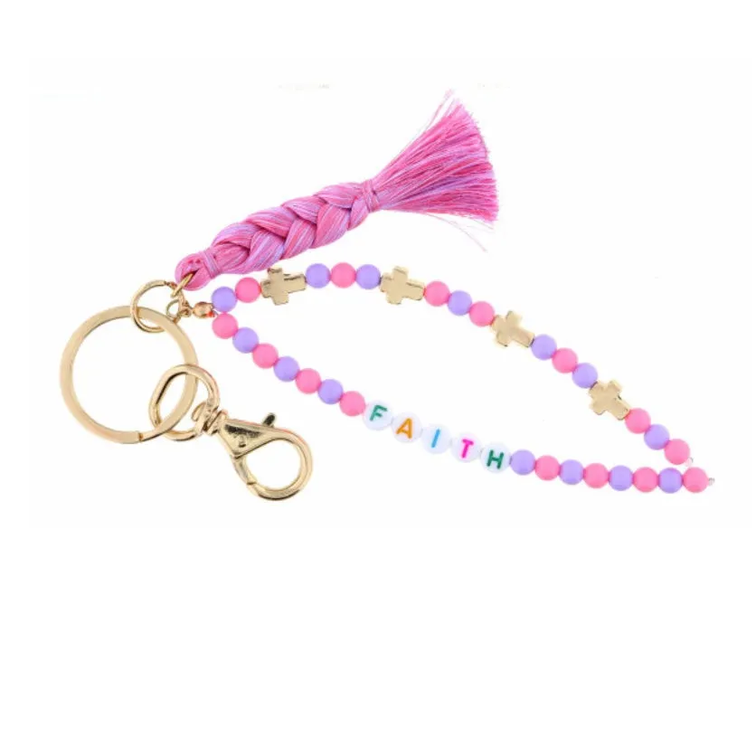 Jane Marie - Beaded Key Ring - Multicolor