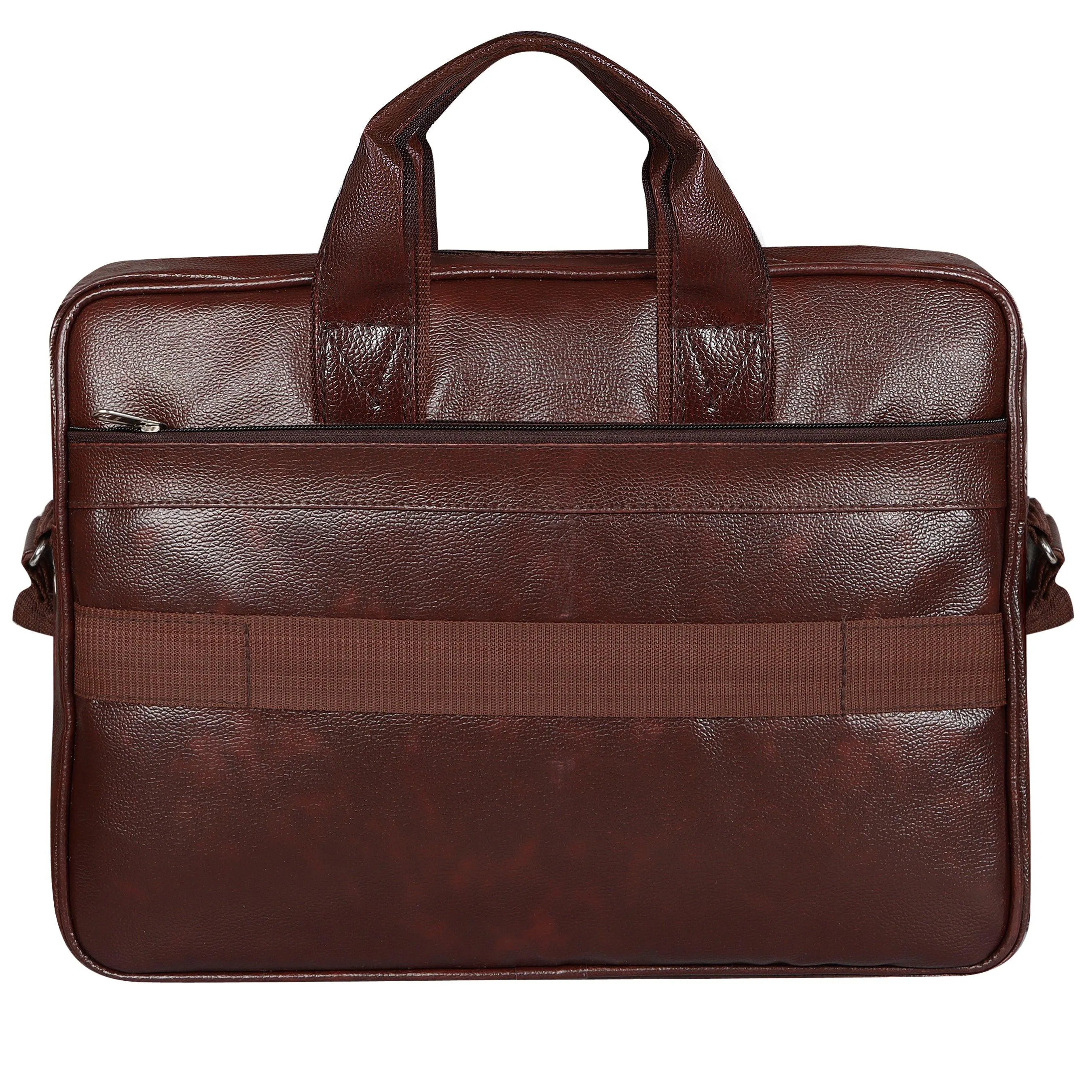 Jaxer Brown Leather Laptop Messenger Bag for Men - JXRMB020