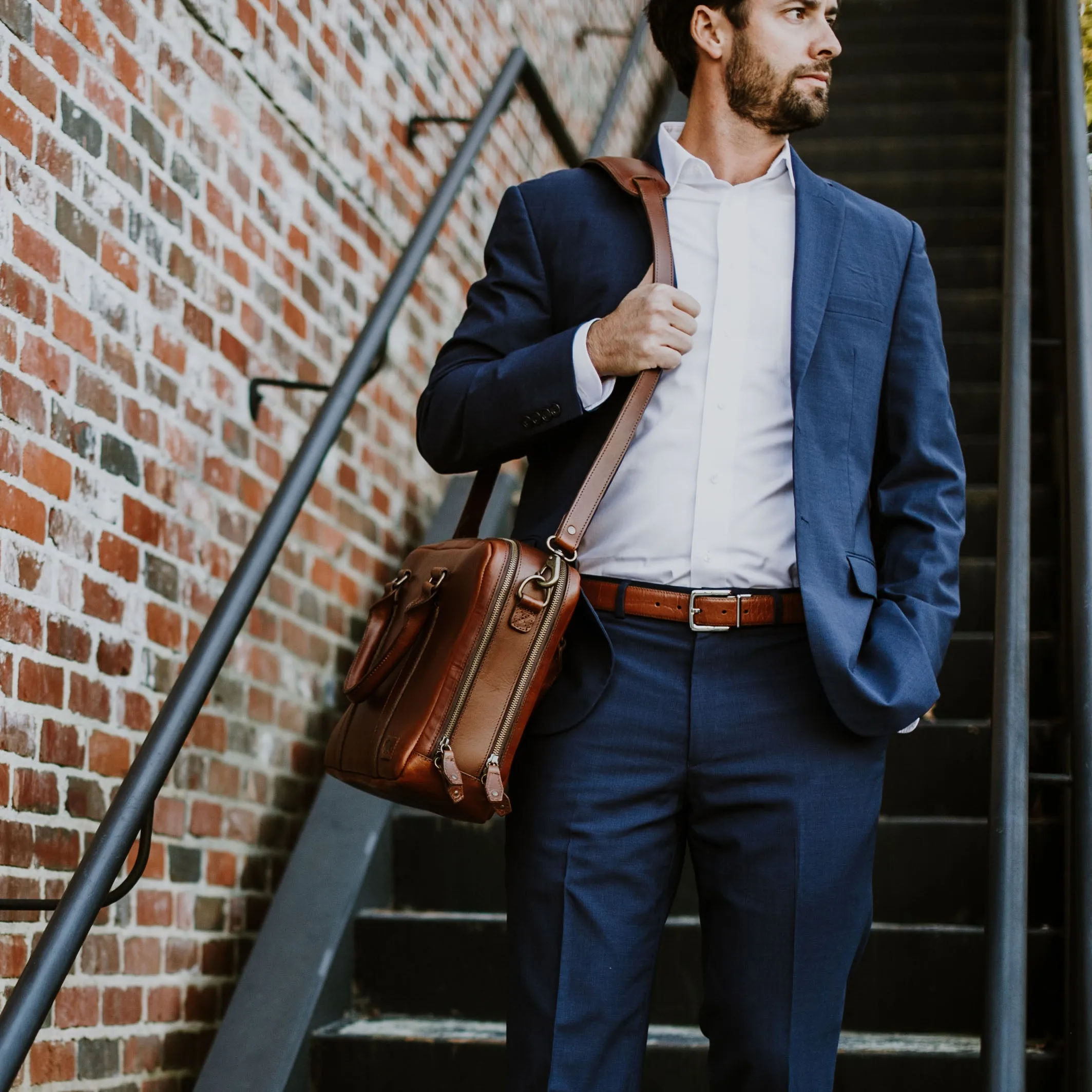 Jefferson Leather Briefcase | Elderwood