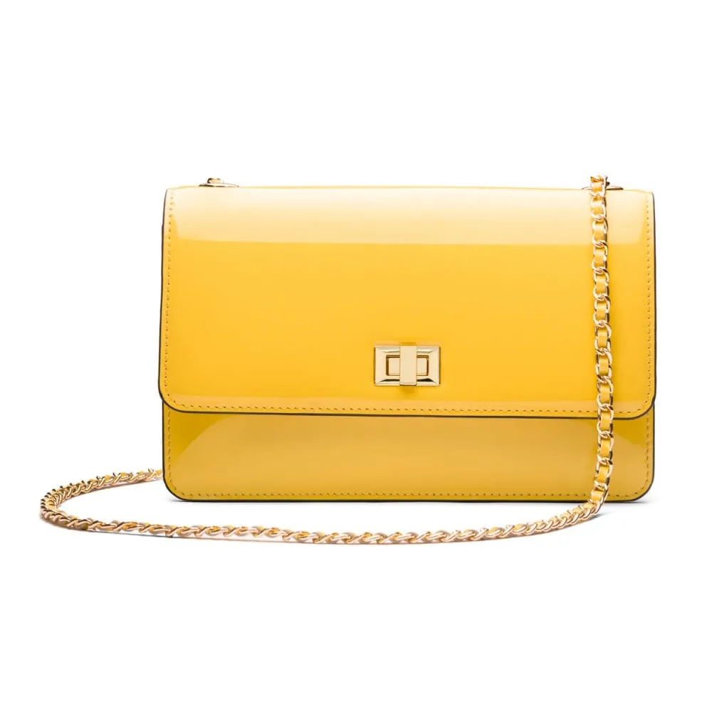 Julia Bag - Yellow Patent