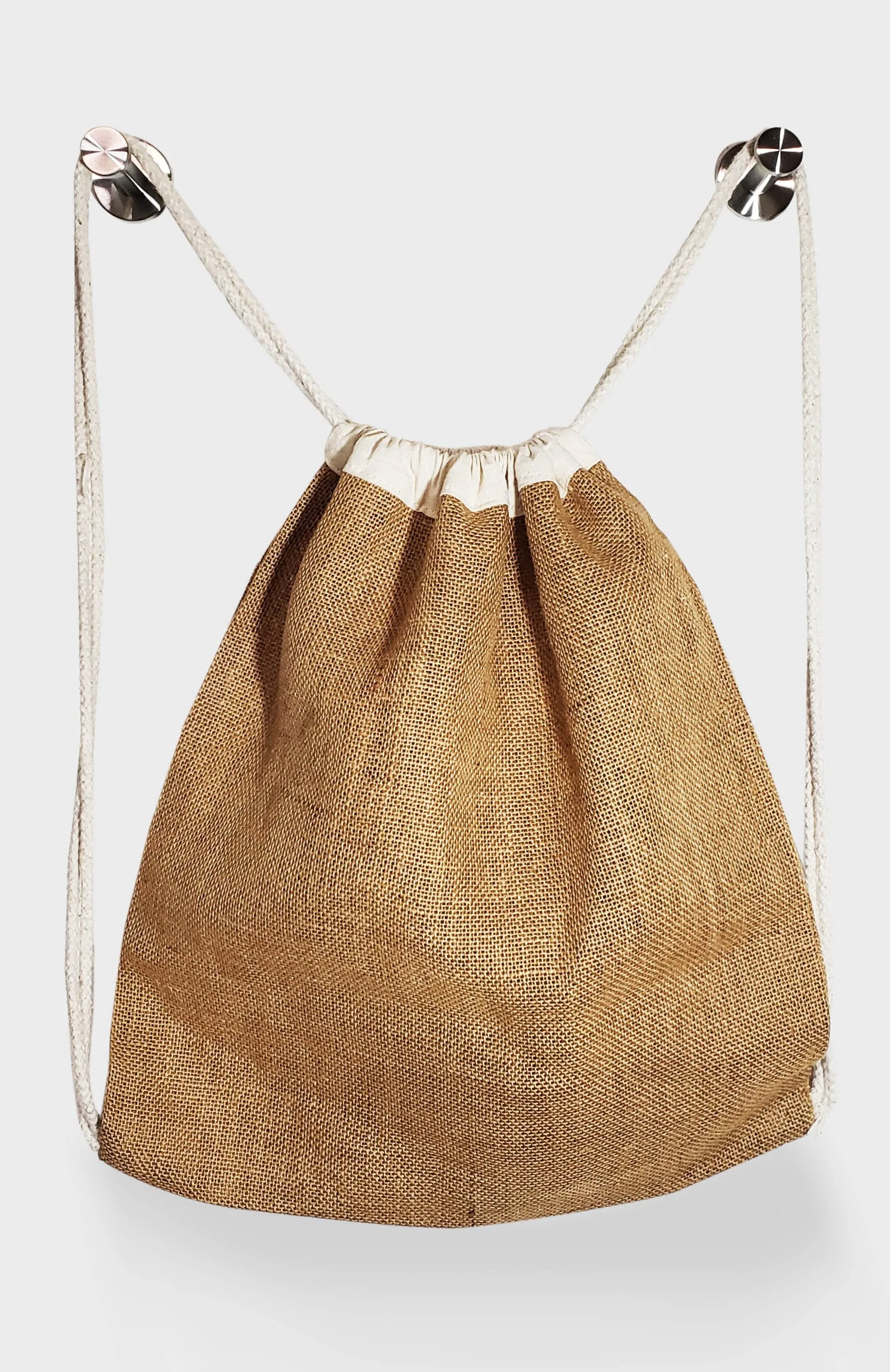 Jute Drawstring Bags / Natural Burlap Backpacks - BPK13