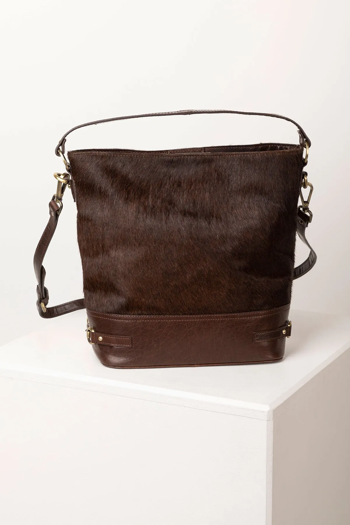 Ladies Pony Hair Bucket Bag - Malham