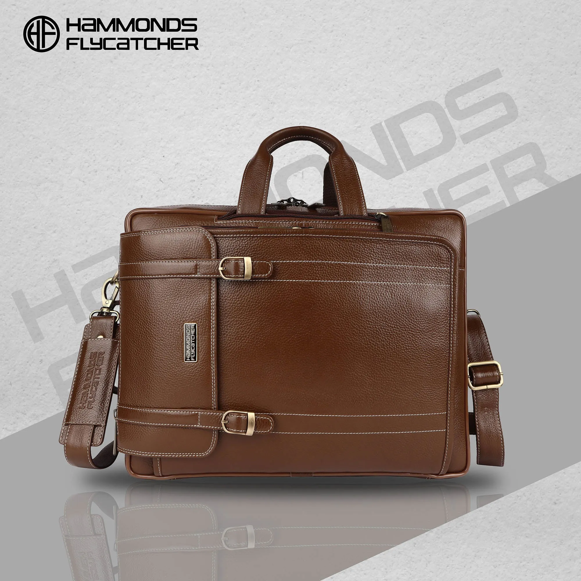 Laptop Bag for Men - Genuine Leather Office Bag - Fits upto 16 Inch Laptop/MacBook - Messenger Bag