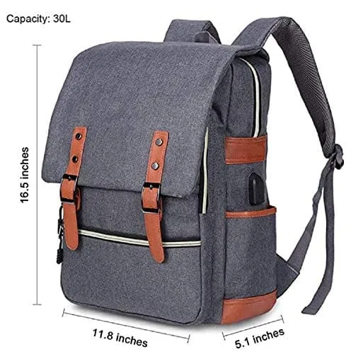 Laptop Bag Tablet Travel Backpack Fits Upto 15.6 inch Laptop Lightweight Versatile with USB Charging Port