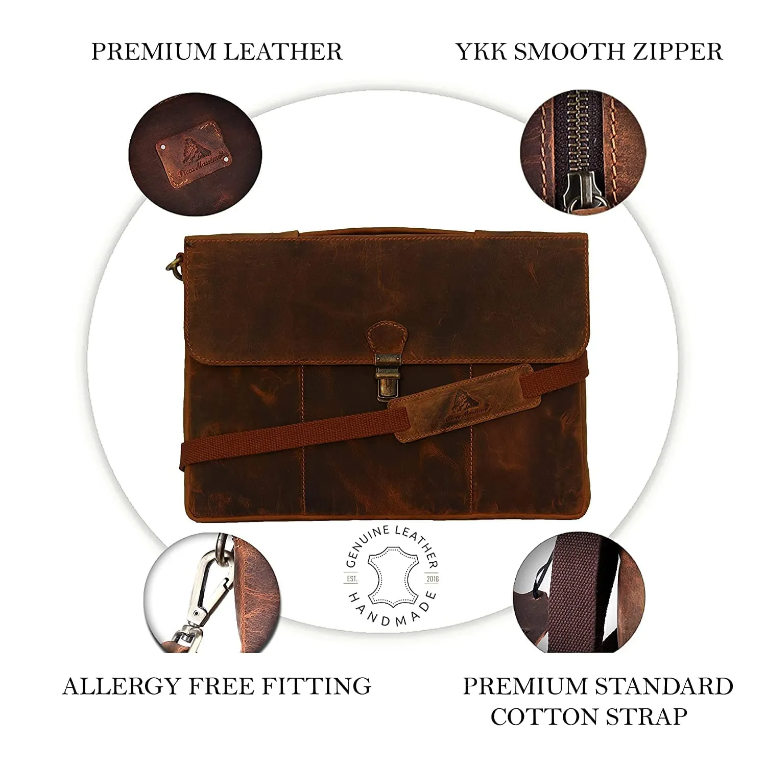 Laptop bag  Well-organized and are Convenient to Carry Compatible with 14-inch Laptop Detachable and Adjustable Shoulder Strap