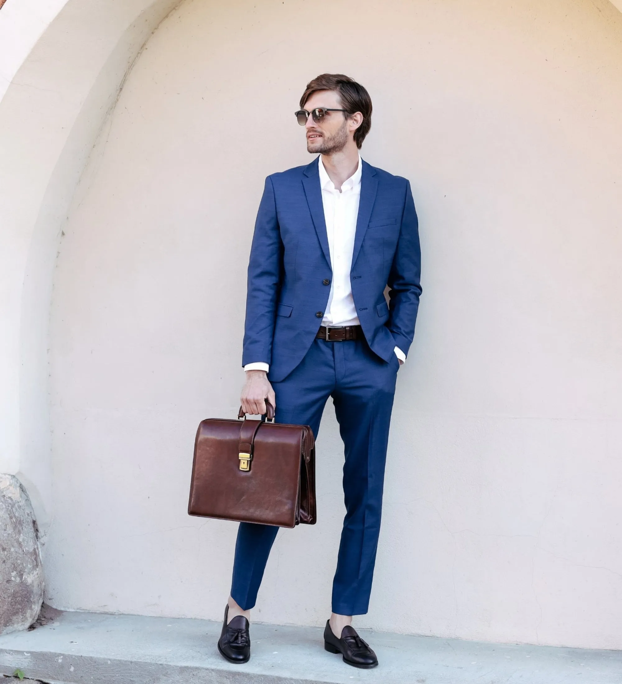 Large Leather Briefcase - The Firm