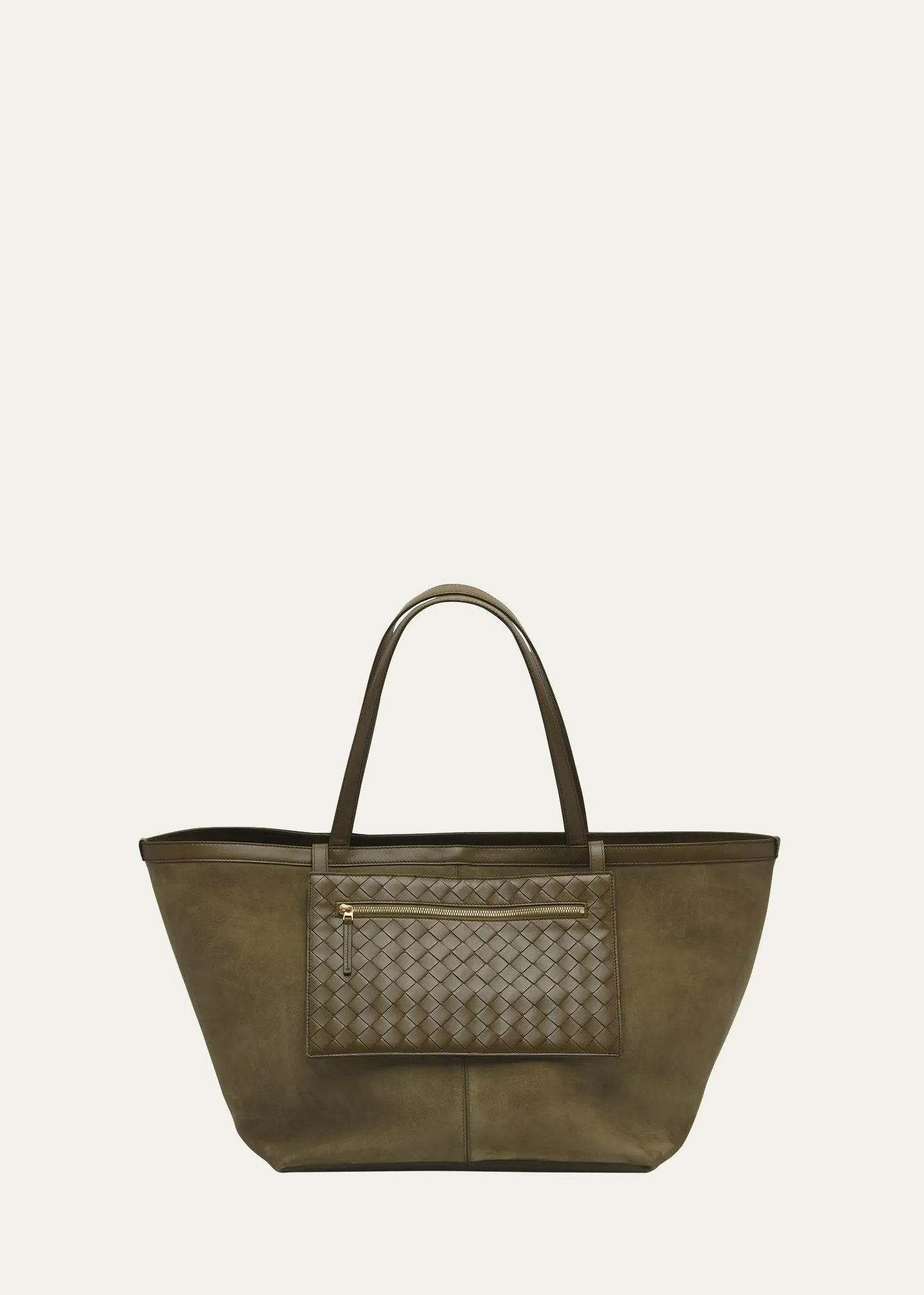 Large Nubuck Leather Tote Bag