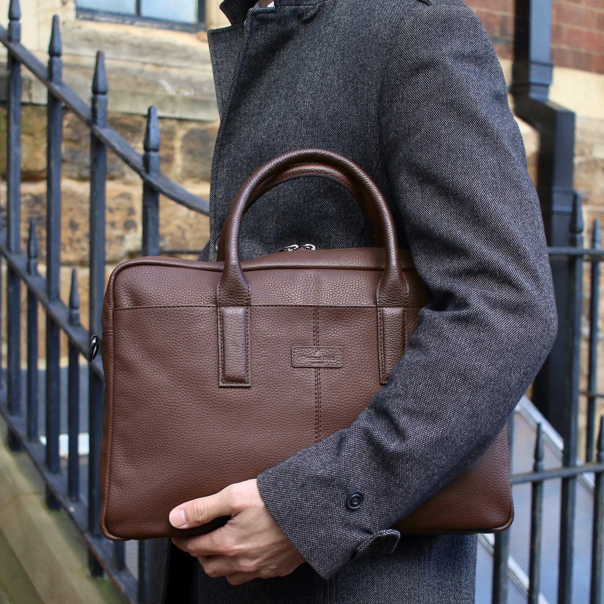 Leather Briefcase  Brown