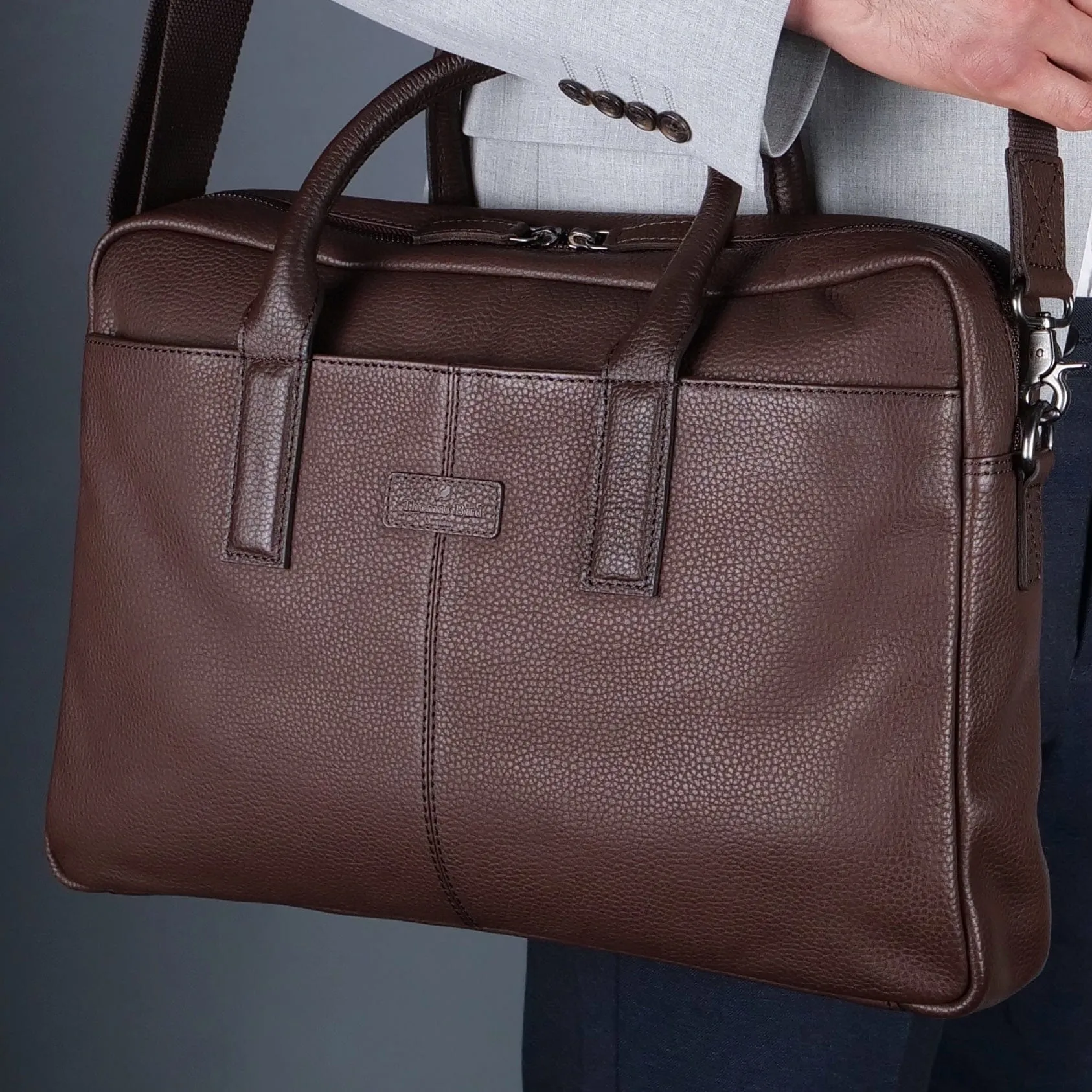 Leather Briefcase  Brown