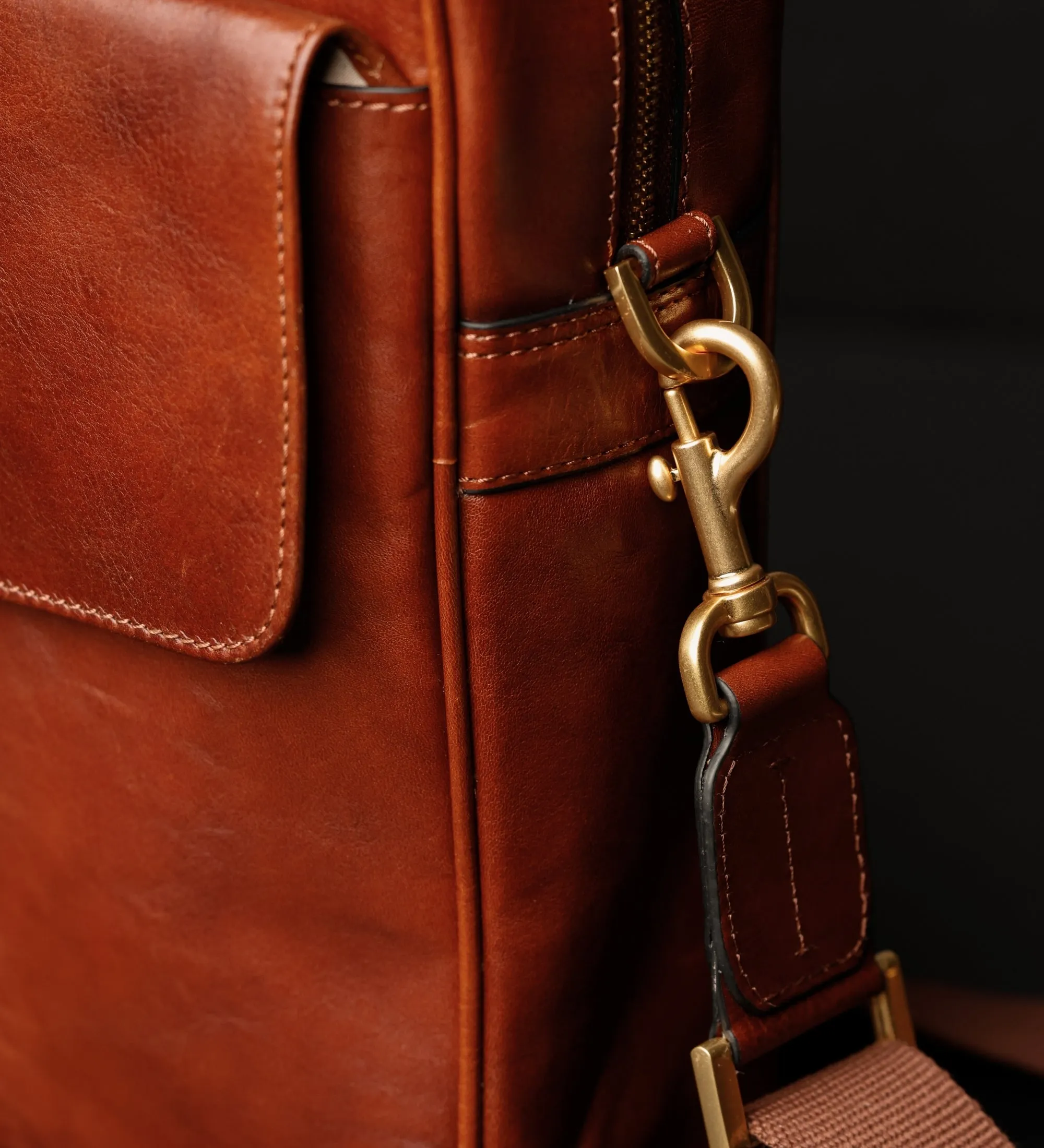 Leather Briefcase Laptop Bag - The Sheltering Sky