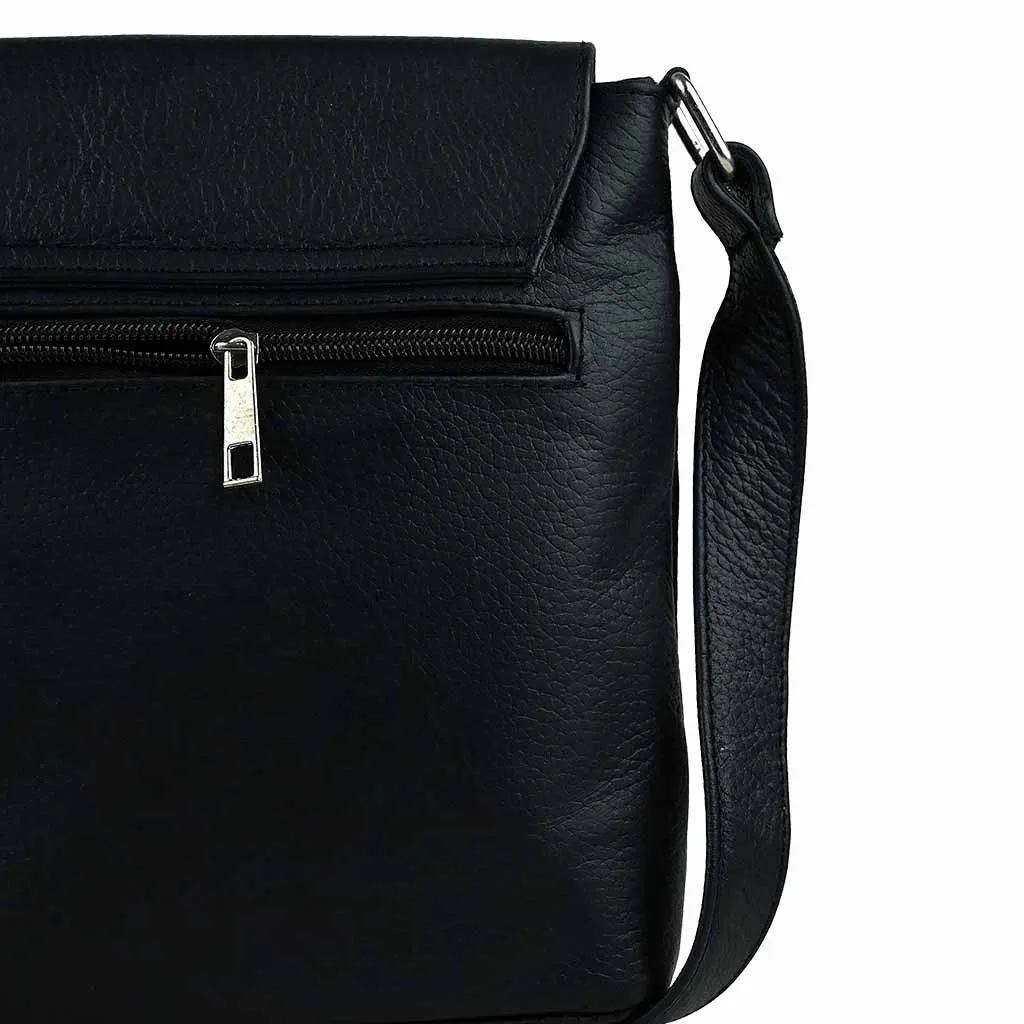 Leather Crossbody Bag Black Rover Leather Sling Bag