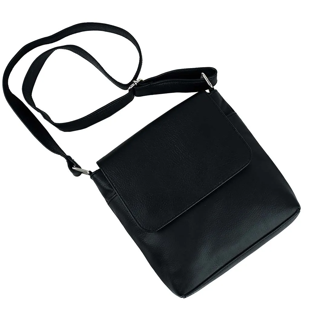 Leather Crossbody Bag Black Rover Leather Sling Bag