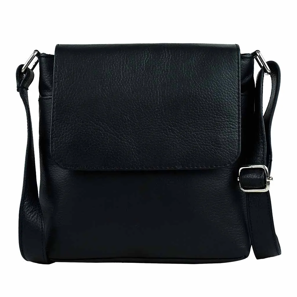 Leather Crossbody Bag Black Rover Leather Sling Bag