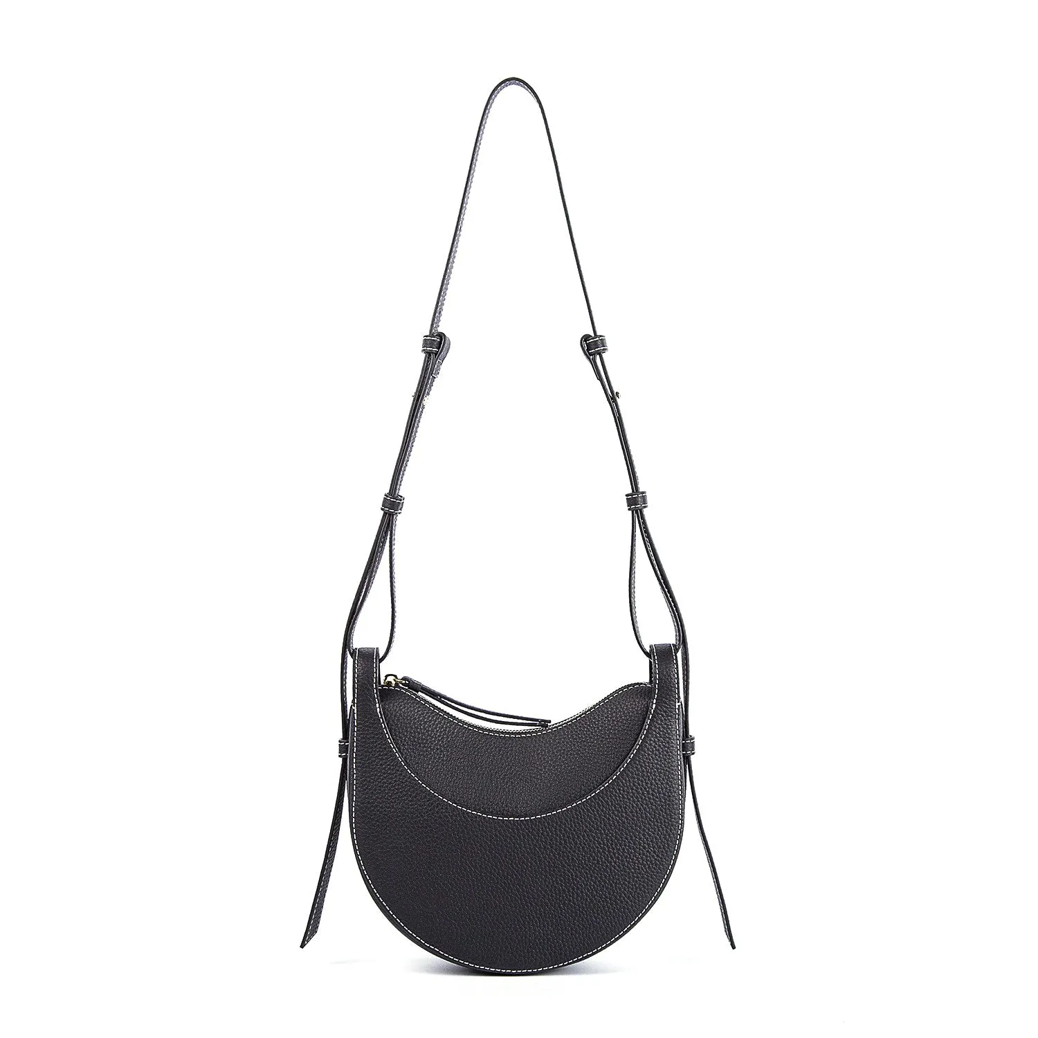 Leather Half-Moon Bag