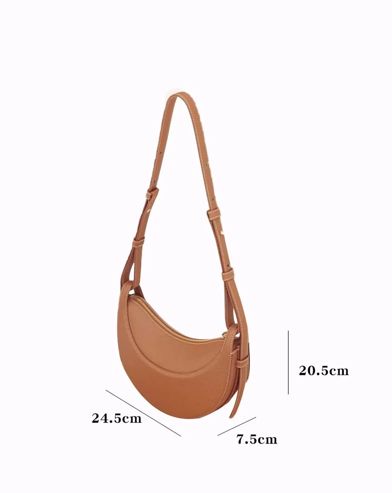 Leather Half-Moon Bag