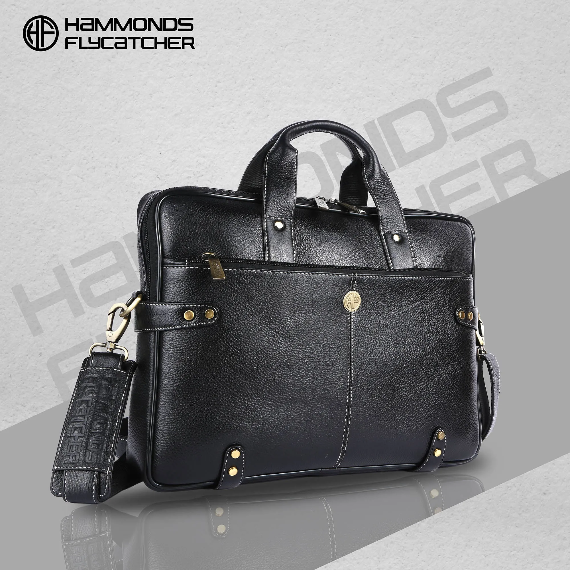 Leather Laptop Bag for Men - Fits Upto 16 Inch Laptop/MacBook - Premium Office Bag with 1 Year Warranty