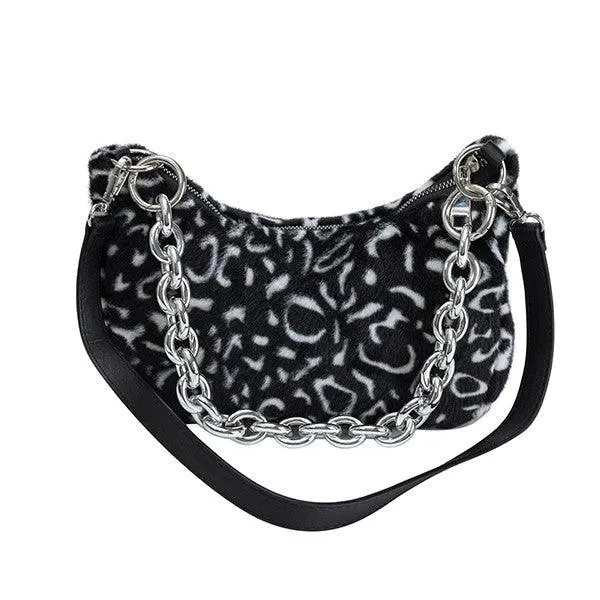 Leopard Print Plush Bag