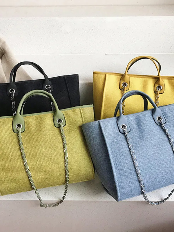 Lime Large Tote Bag