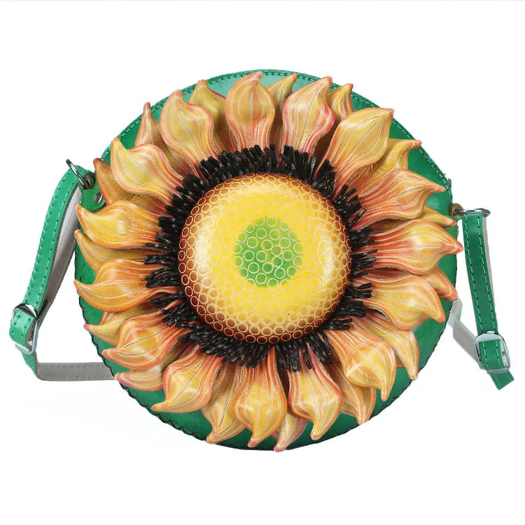 LOvely Sunflower Crossbody Leather Bags for Girls 901