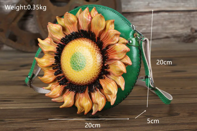 LOvely Sunflower Crossbody Leather Bags for Girls 901