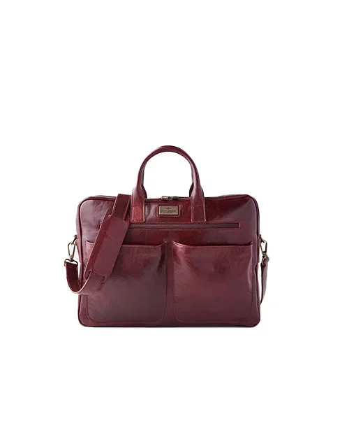 LUCCHESE | Cosimo Briefcase | Burgundy