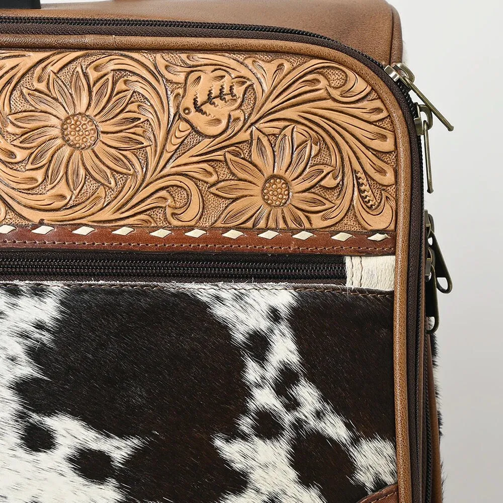 Manchester Hand Tooled Leather Suitcase