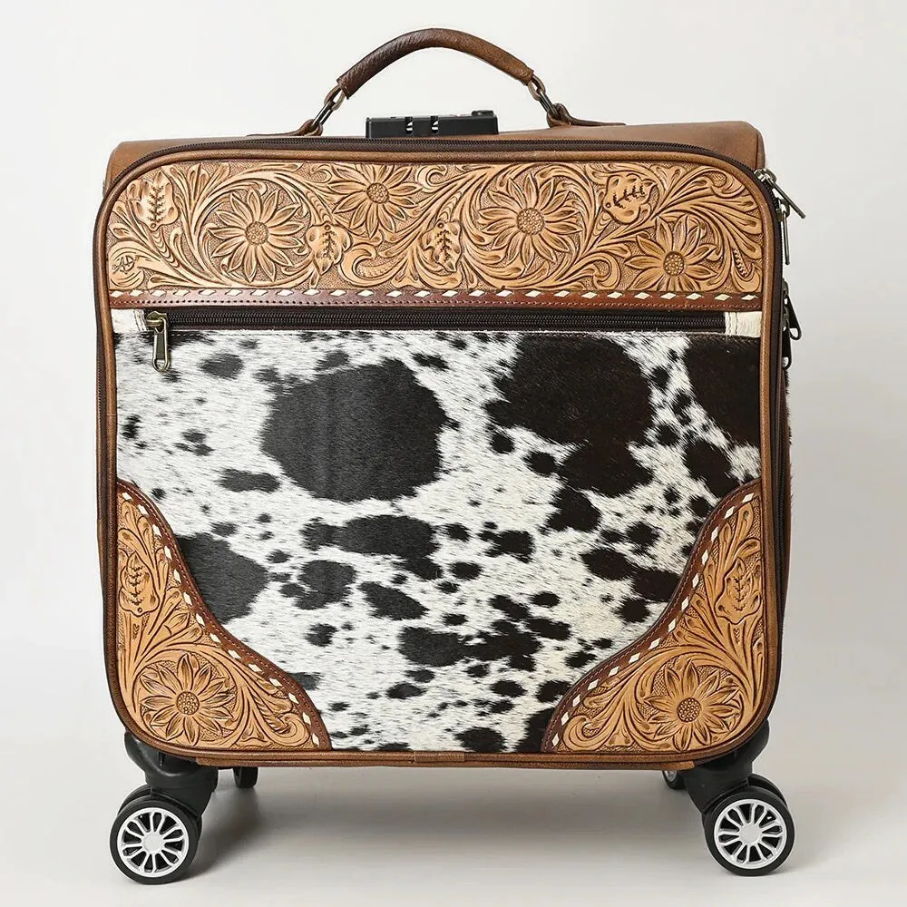 Manchester Hand Tooled Leather Suitcase